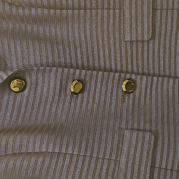 VINTAGE BLAZER Women's NAVY BLUE/BLACK blazer Size 12 - Picture 2 of 5